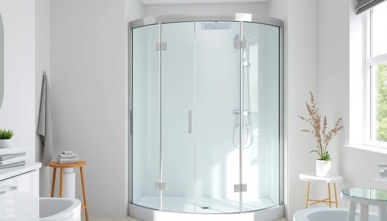 Komplett duschkabine 80x80 eckeinstieg mit elegantem Design und klaren Linien im modernen Badezimmer.