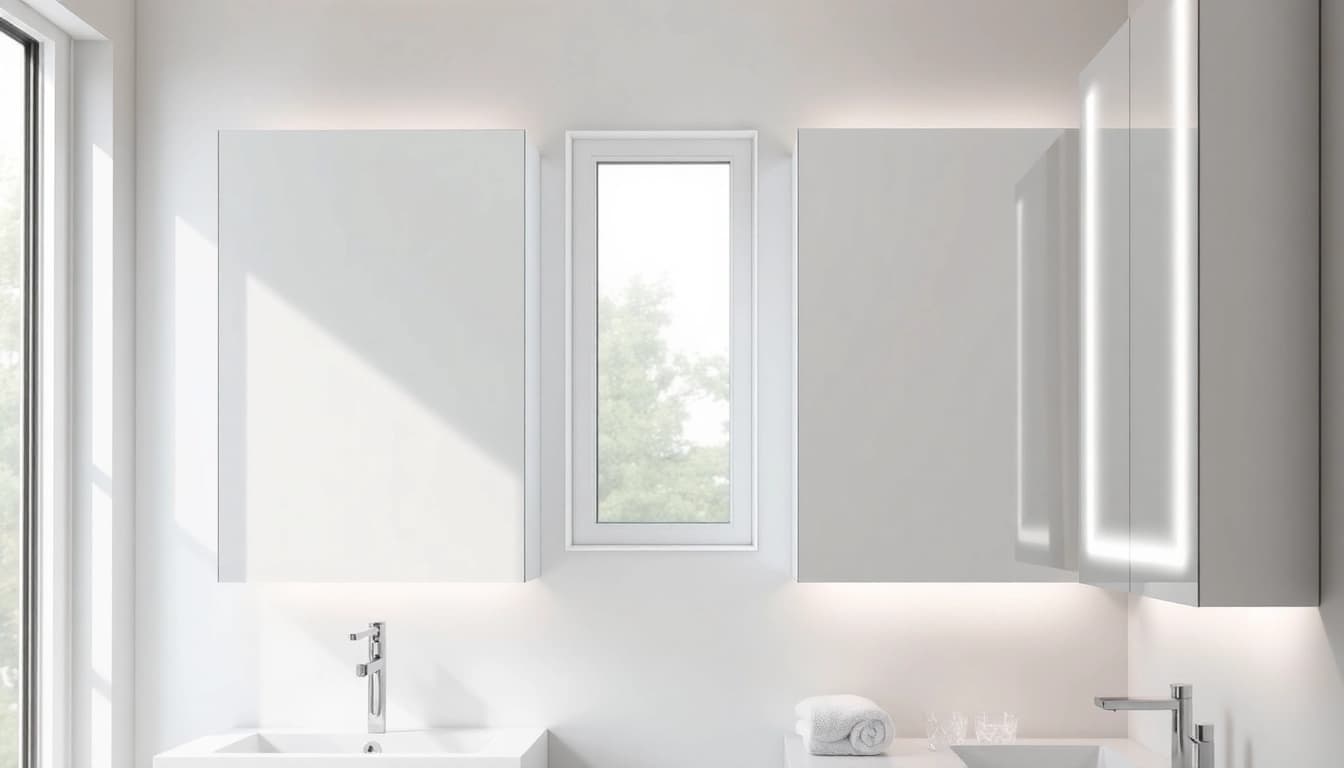Discover illuminated bathroom cabinets showcasing modern design and elegant lighting features.