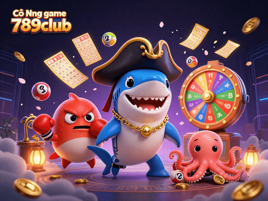 Cổng game 789club mang đến trải nghiệm giải trí thú vị với hình ảnh các nhân vật hoạt hình đầy màu sắc và sinh động.