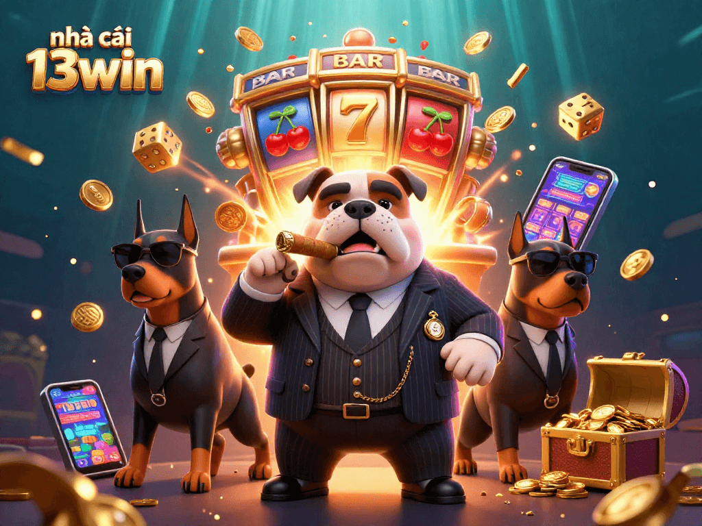 Experience the thrill of nhà cái 13win with a dynamic scene featuring casino extravaganza elements