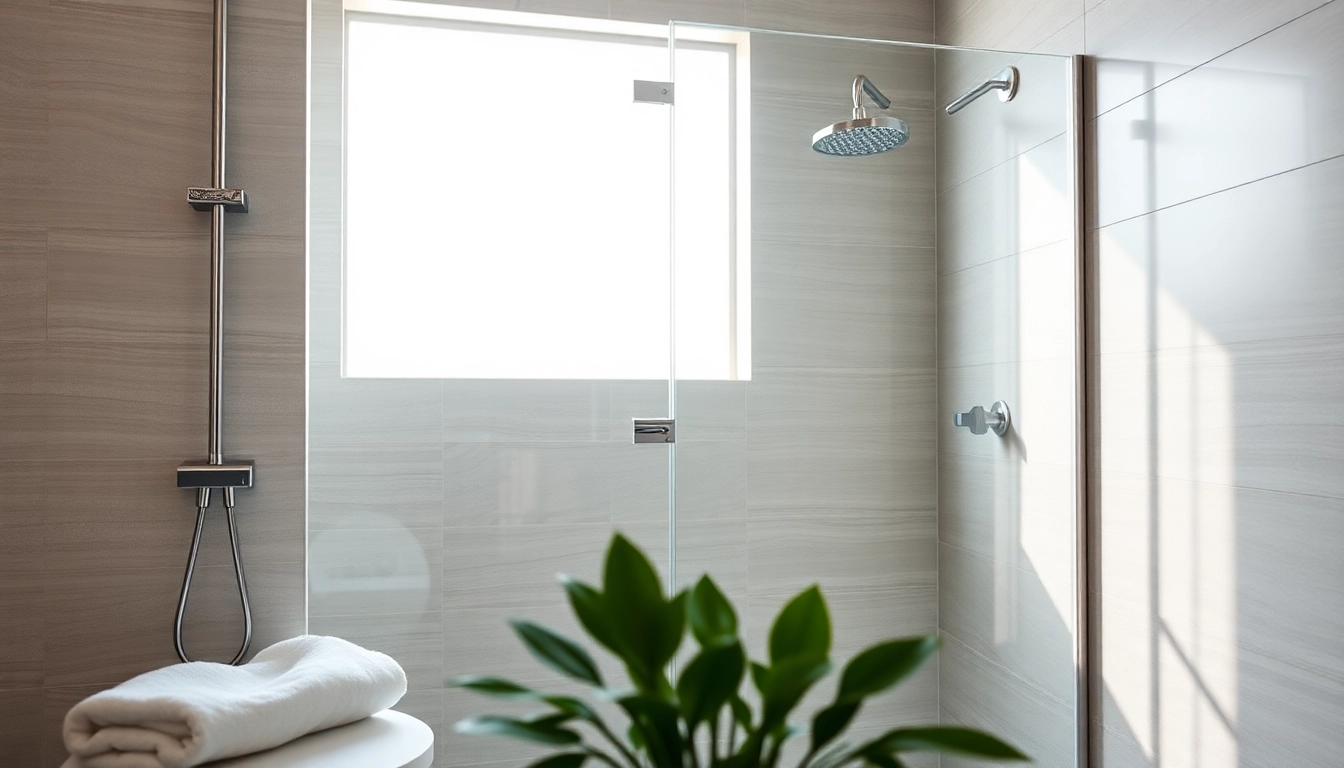 Corner shower screen frameless enhances a modern bathroom ambiance with its sleek design and reflective glass.