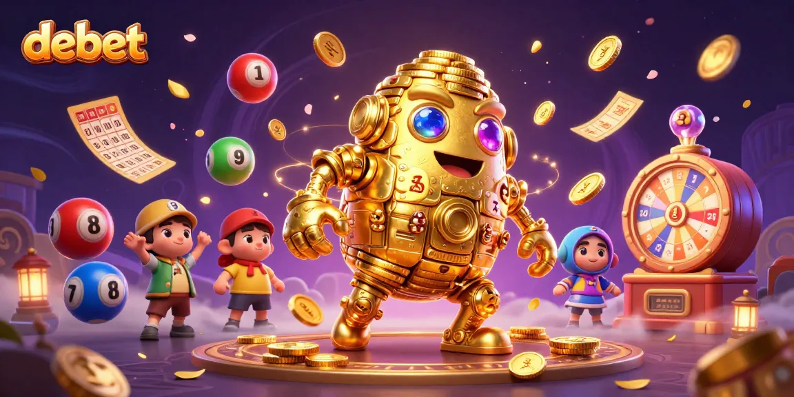 Engage with the debet magic at this vibrant lottery scene packed with animated elements.