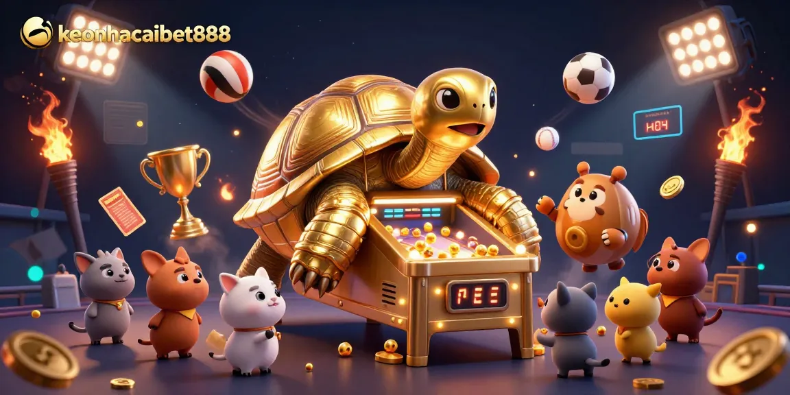 Engage in thrilling gameplay at keonhacaibet888 with golden tortoise pinball and sports action!