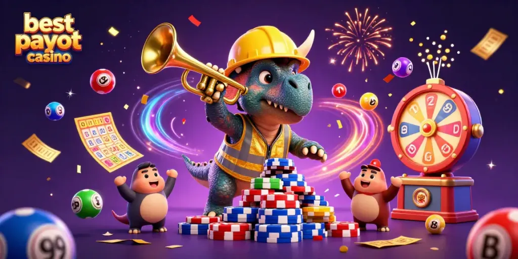 Experience rewards at the best payout casino with vibrant celebration and dynamic gaming elements.