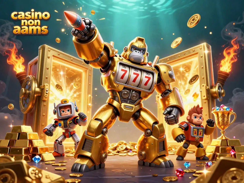 Gioca nei migliori casino non AAMS con mech di gorilla d'oro e tesori scintillanti.