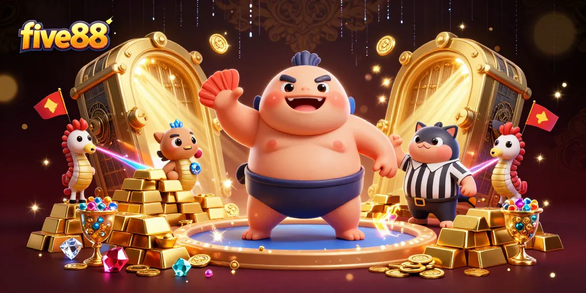 Experience thrilling five88 casino action with vibrant characters and treasure elements.