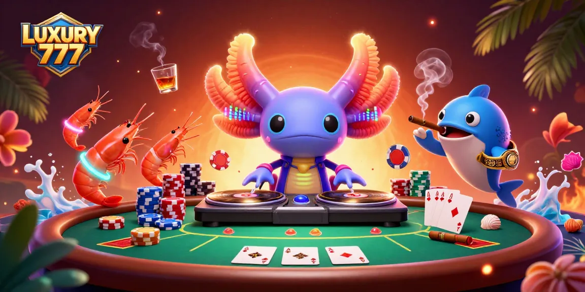 Menangkan LUXURY 777 di poker dengan suasana penuh aksi dan warna-warna cerah.