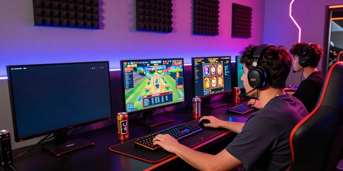 Engaged player using KU88 for a thrilling online gaming experience with vibrant setups.