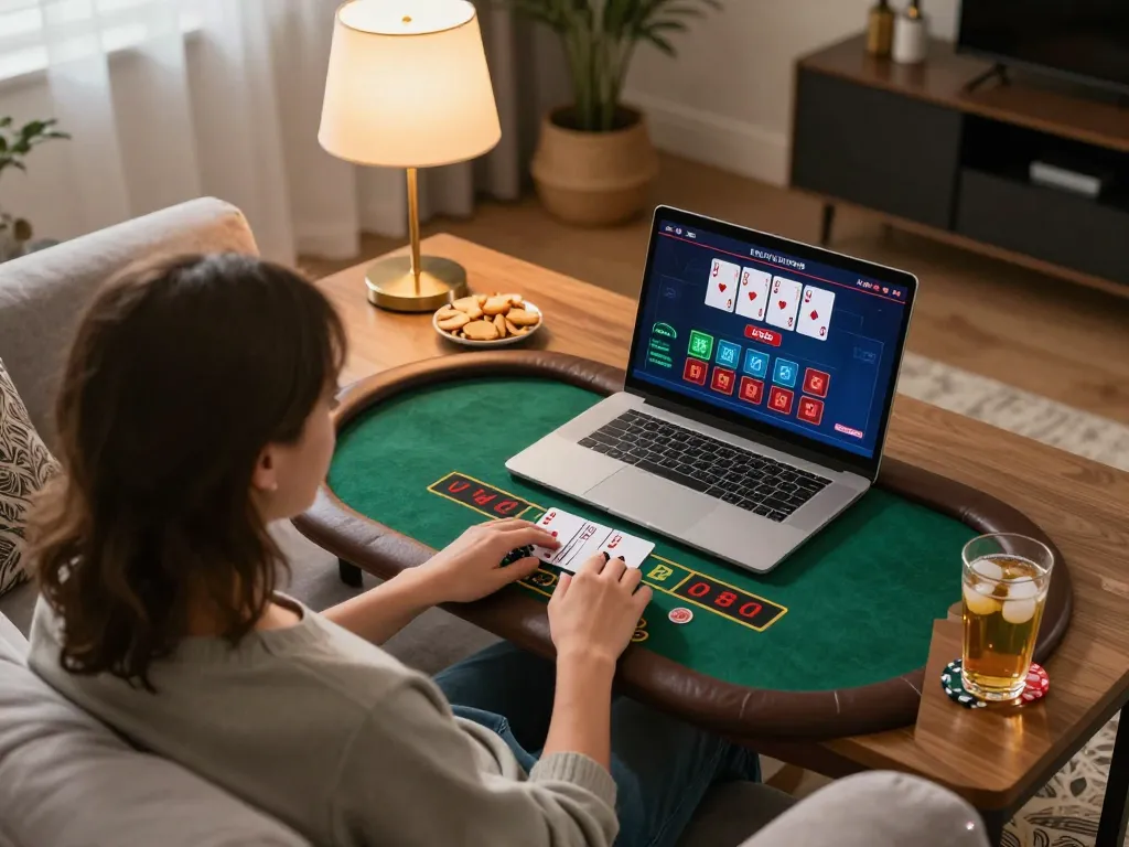 Experience thrilling blackjack action on max88net from the comfort of home, showing strategic gameplay.