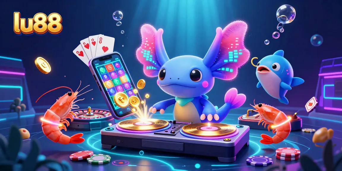 Experience lu88 with vibrant 3D casino excitement featuring a DJ and bonus game visuals.
