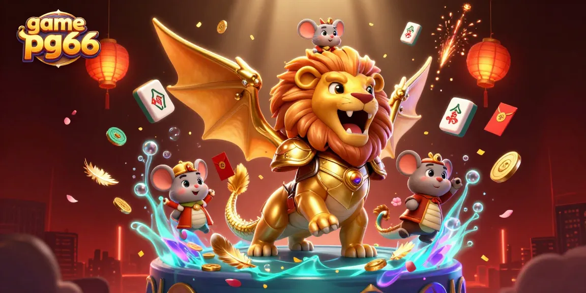 Experience the thrill of game pg66 with richly detailed casino elements and a vibrant 3D fantasy scene.