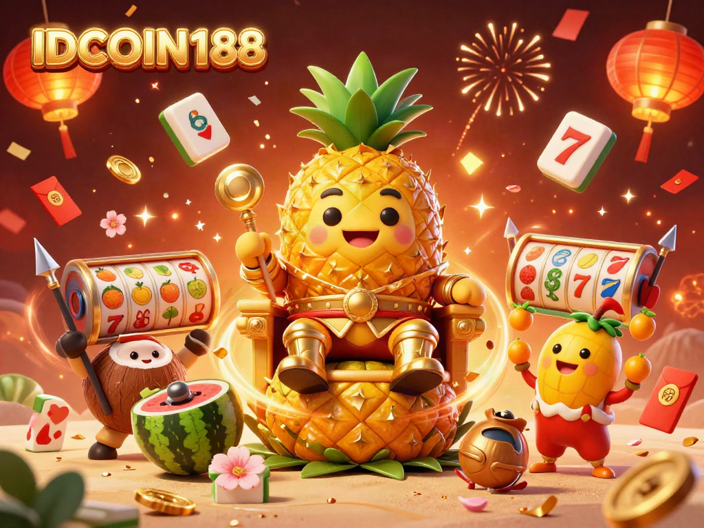 IDCOIN188 brings excitement to the casino scene, showcasing vibrant characters and game elements.