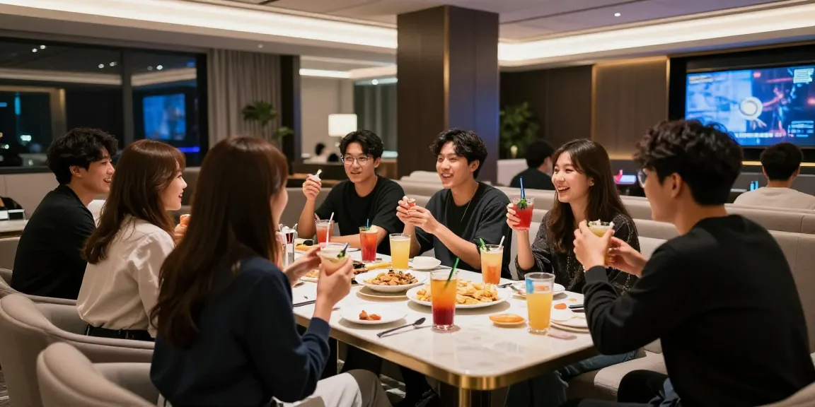 강남 구구단에서 친구들과 함께 즐거운 시간을 보내는 모습