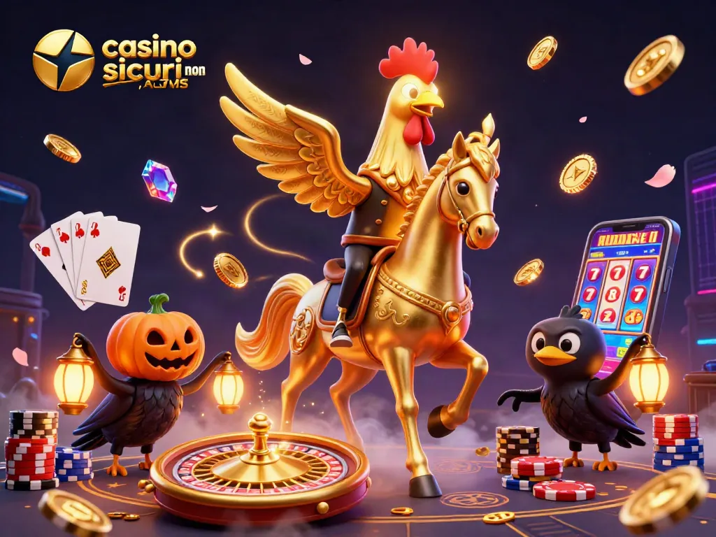 Gioca nei casino sicuri non AAMS con un'illustrazione 3D ricca di elementi e dettagli strabilianti.