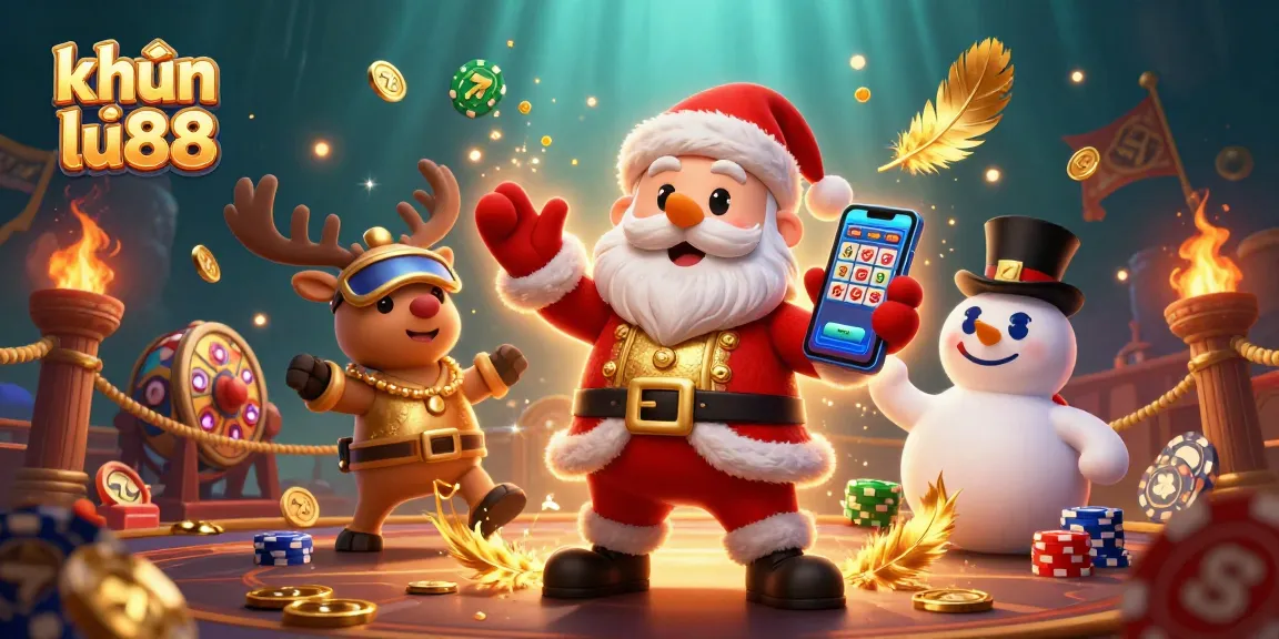 Win big with khuyến mãi lu88 at the festive casino with Santa and friends!