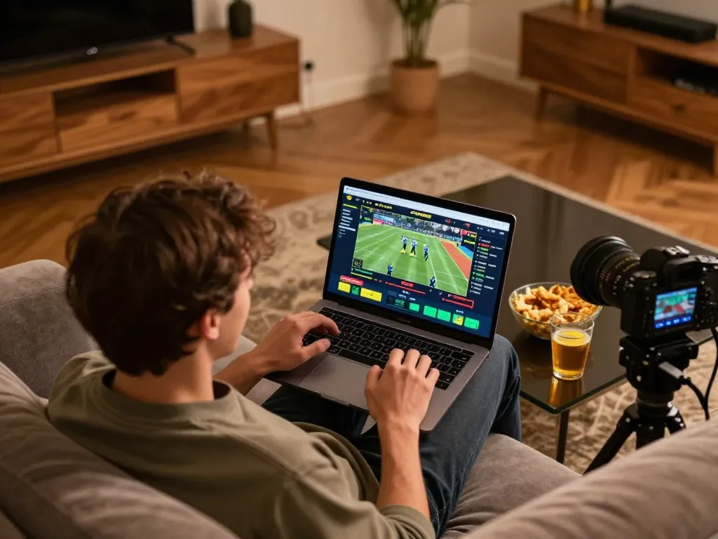 Engage in dynamic betting action at OPEN888 through a laptop at home for thrilling gameplay.