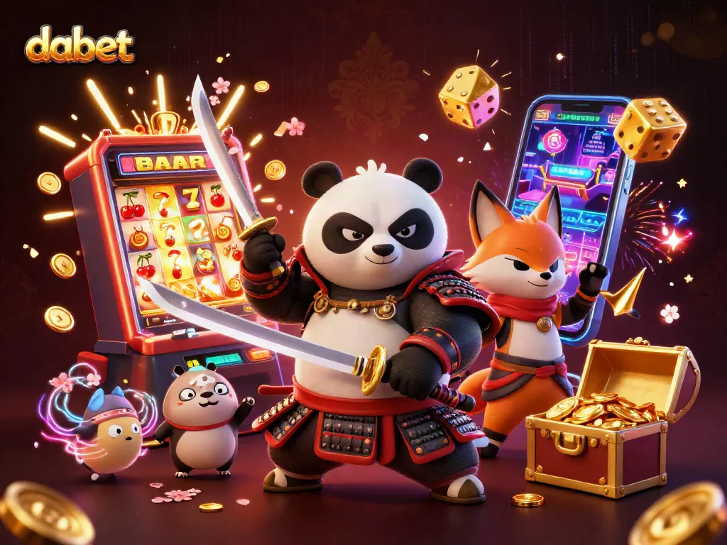 Dabet reveals enticing jackpots and magical gameplay in this vibrant casino illustration.