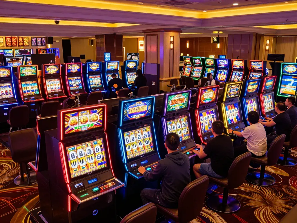 Experience the thrill of playing vibrant slot machines at 789win casino.