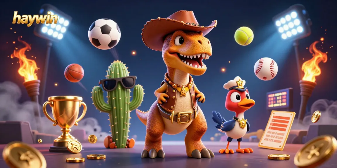 Engage with exciting betting action at haywin featuring vibrant 3D characters and casino elements.