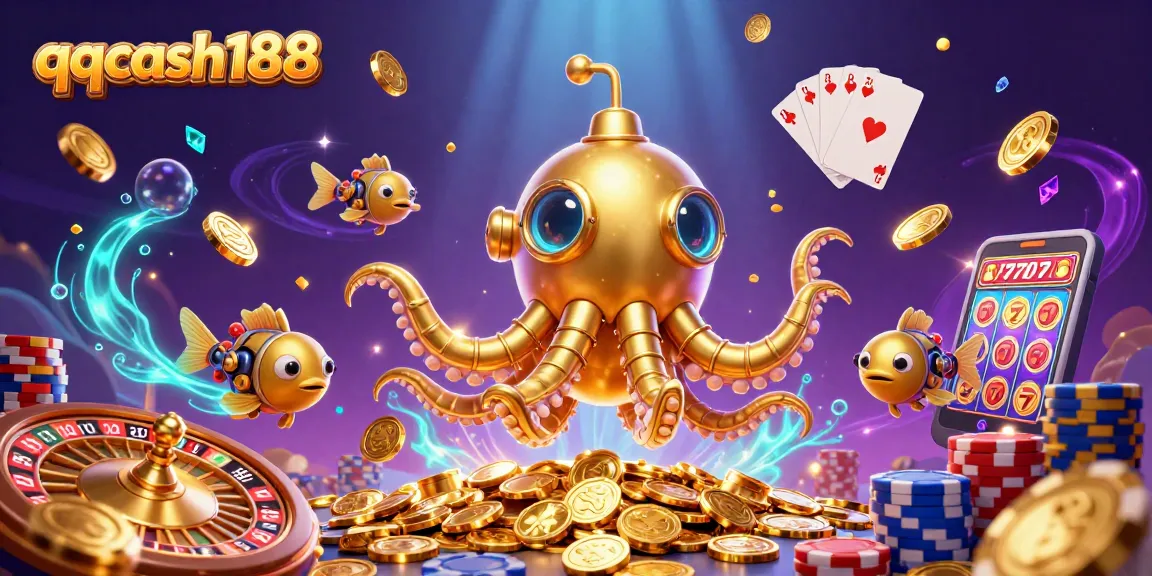 Experience thrilling gaming with qqcash188 in an illustrated casino adventure.