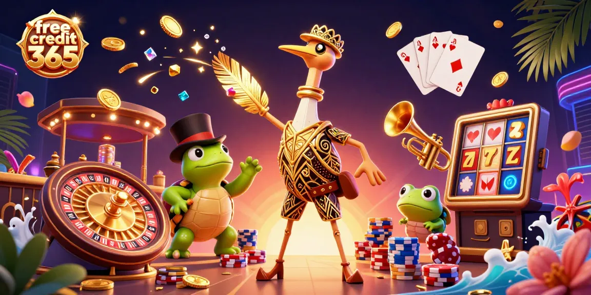 Engage in online gaming with free credit 365 while enjoying a vibrant casino atmosphere bustling with action.