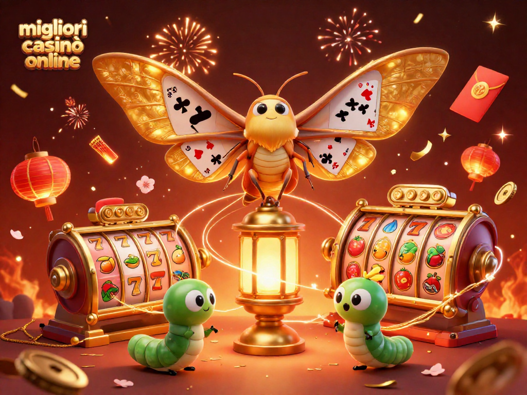 I migliori casinò online offrono un'atmosfera di gioco vibrante con una falena dorata e slot fortunati.