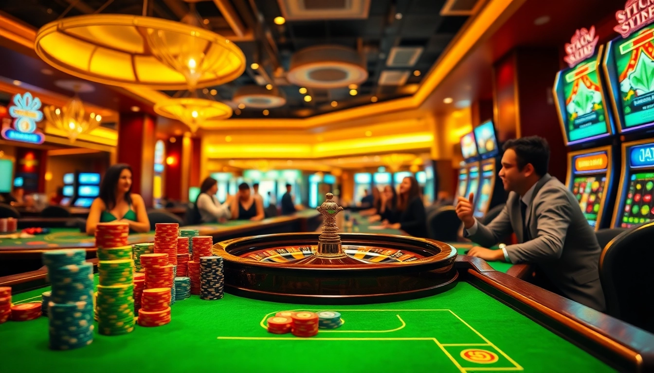 Experience the thrill of 壹發娛樂 with vibrant casino tables and engaging players.