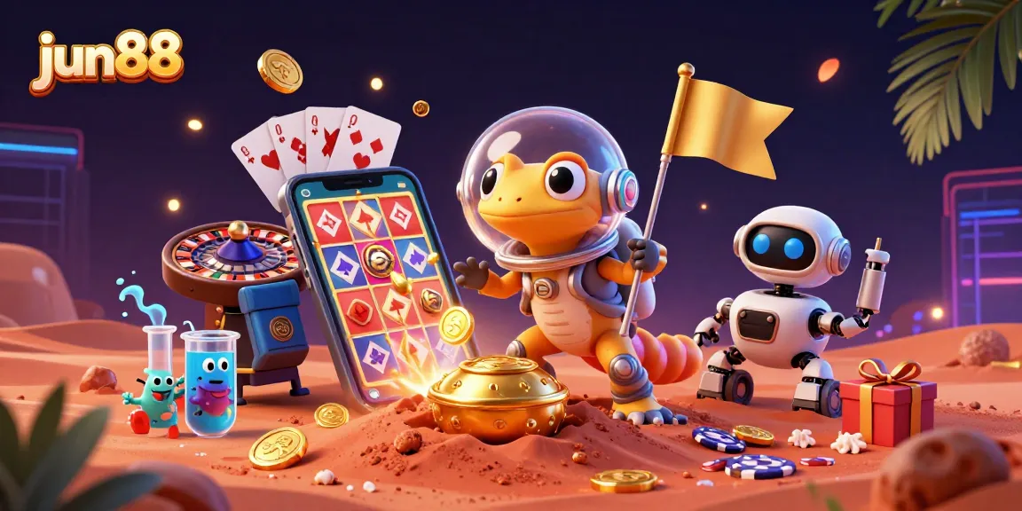 Engage with thrilling gameplay at jun88 as a Martian gecko finds a hidden golden casino.