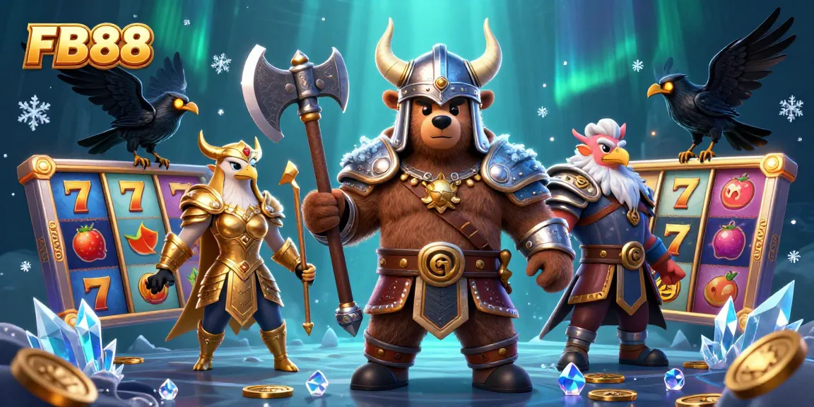 Engage with FB88's thrilling slots featuring 3D cartoon characters and vibrant game elements.