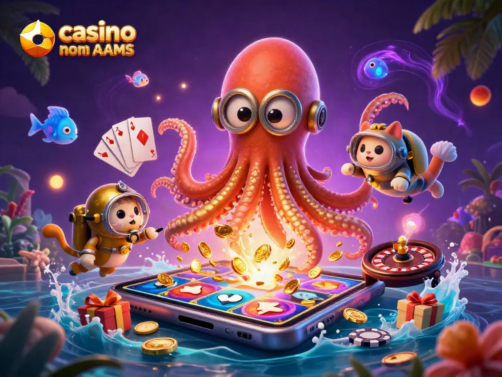 Gioca nei migliori casino online non AAMS con il kraken e un gatto subacqueo in un mondo di slot e gioco d'azzardo.