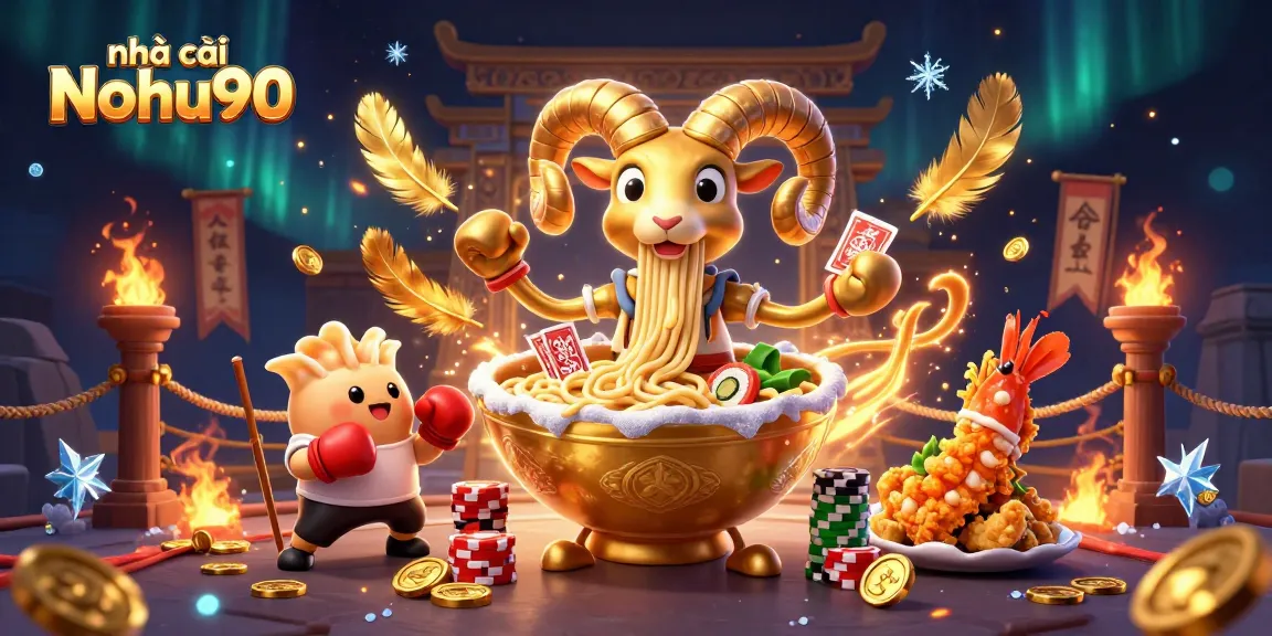 Engage in striking gameplay at nhà cái Nohu90 with festive casino characters and exciting elements.