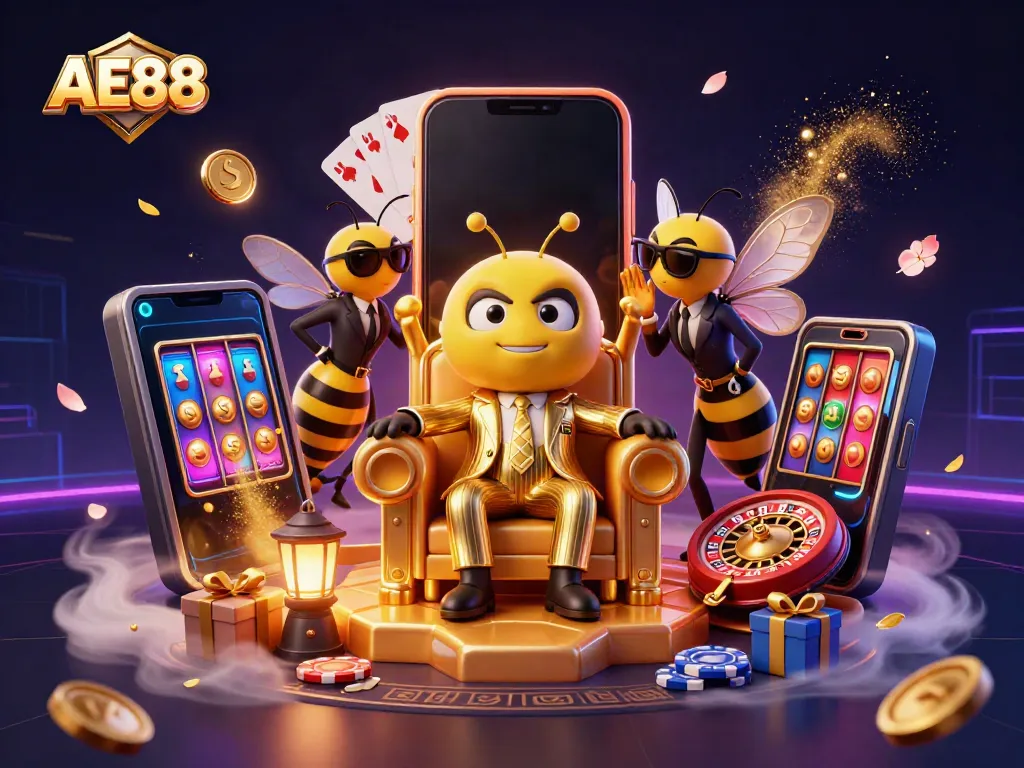 Experience AE88 with vibrant live casino gameplay surrounded by engaging characters.