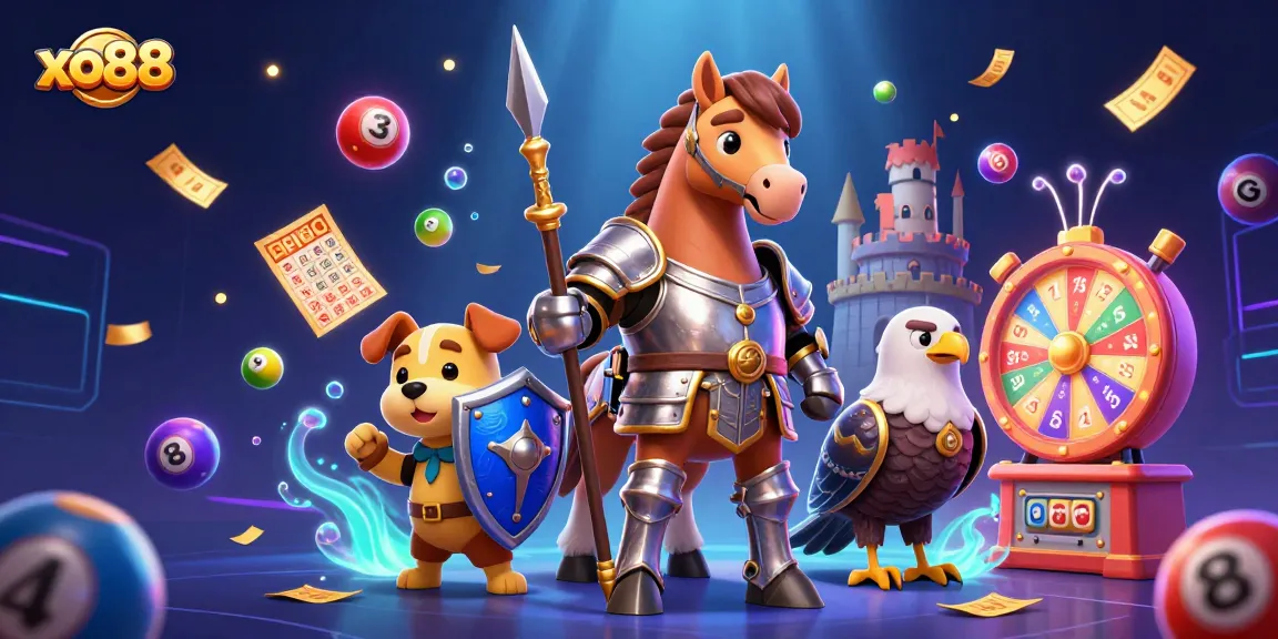 Engage in thrilling lottery action at xo88 with a vibrant 3D medieval scene featuring exciting gameplay elements.