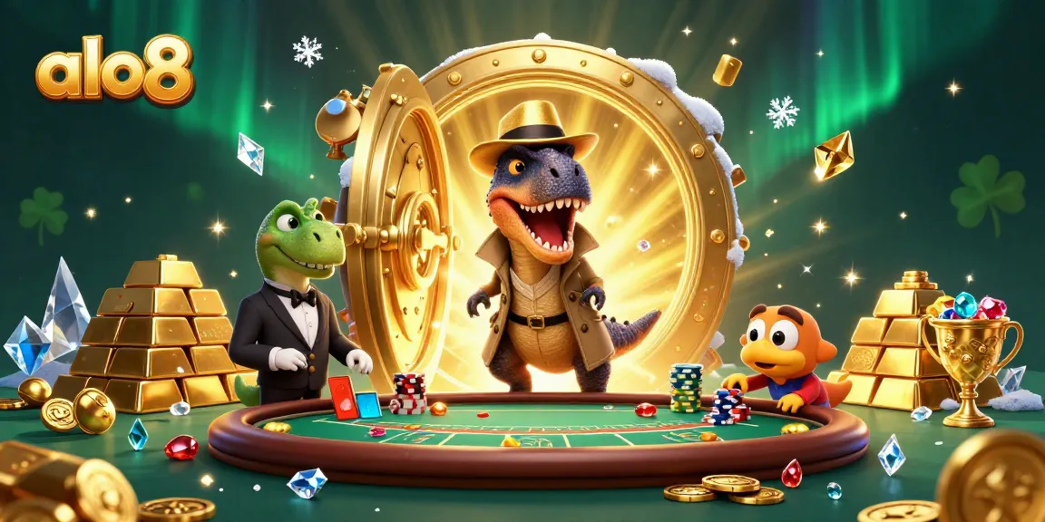 Experience thrilling blackjack play at alo8 with a velociraptor card counter under a stegosaurus pit boss watch.
