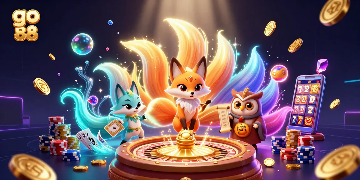 Experience go 88 excitement with the vibrant animated casino scene featuring magical characters.