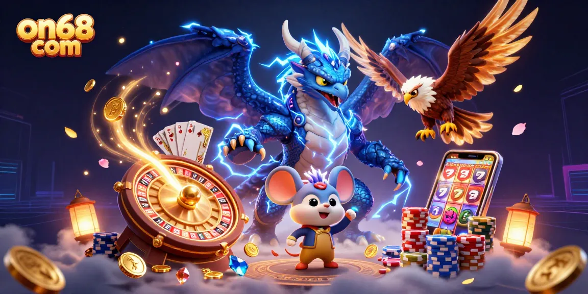 Engage with vibrant action at on68 com, showcasing challenges in a dynamic casino environment.