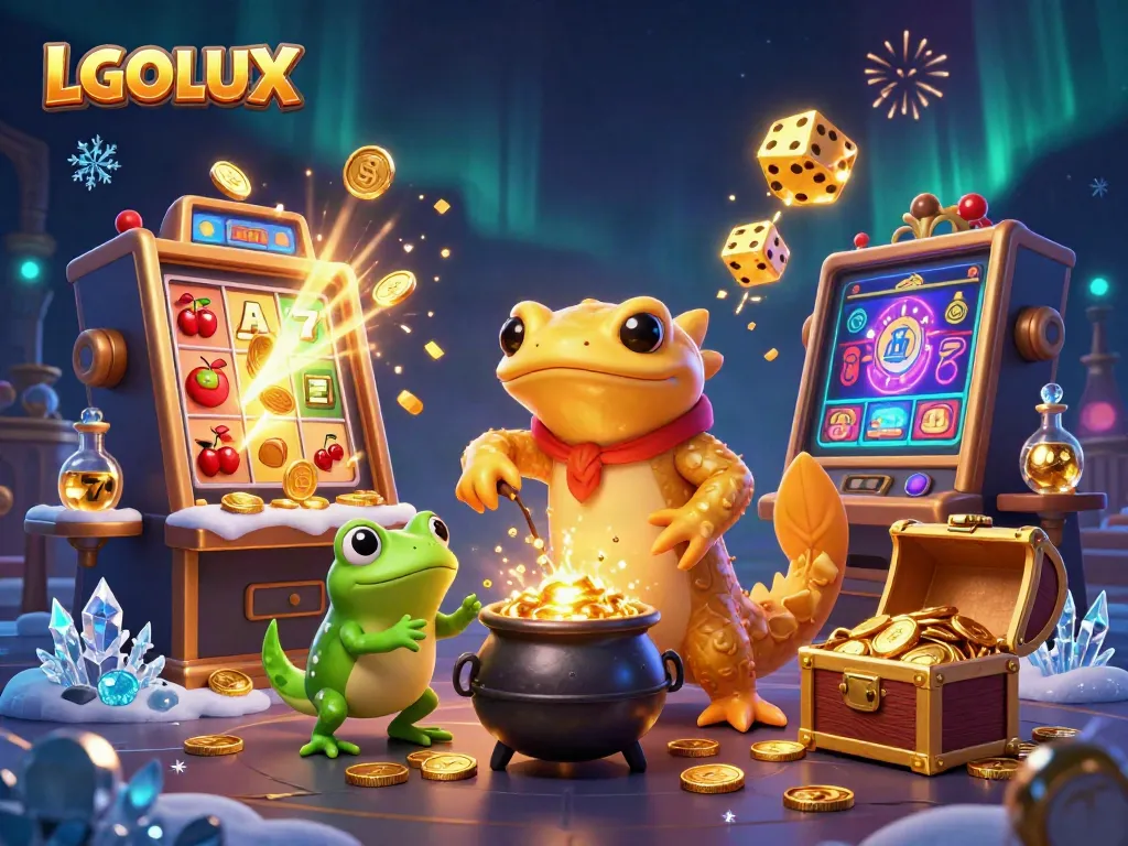 Experience the magic of LGOLUX as the golden salamander alchemist wins big in a bustling casino.