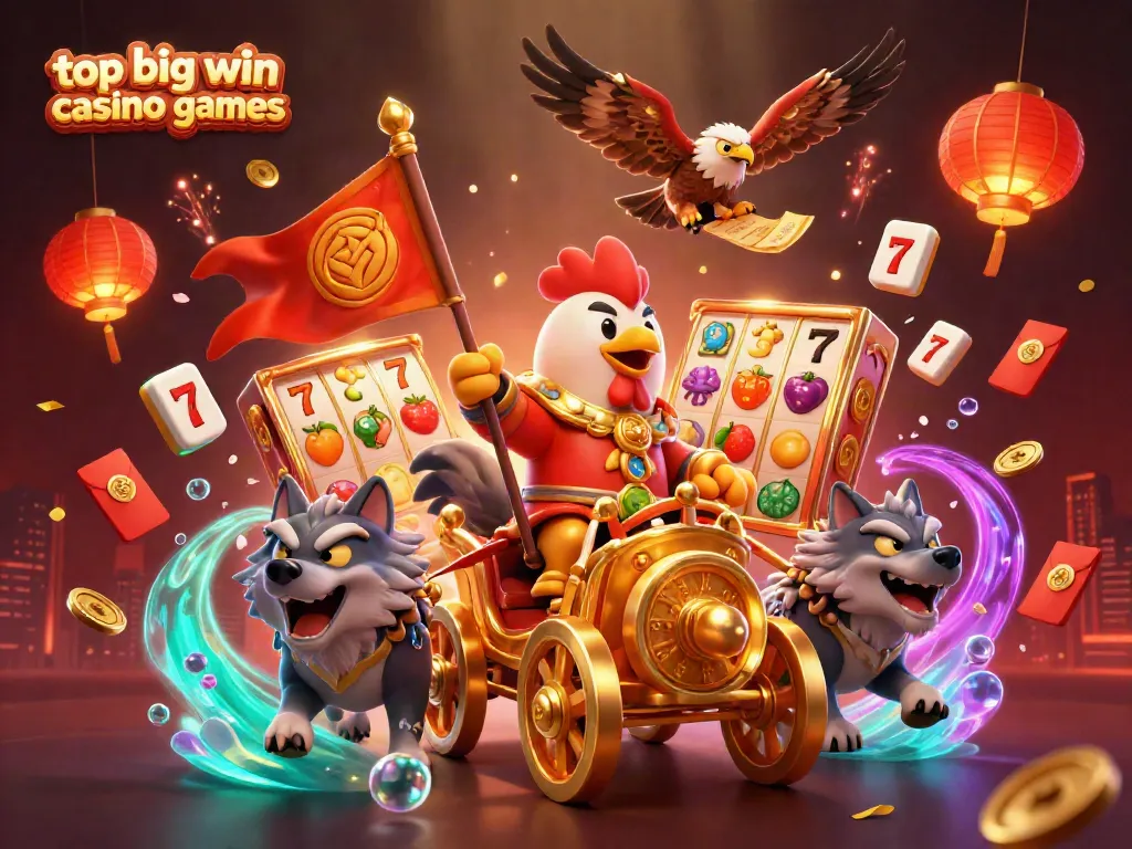 Experience top big win casino games with thrilling slot reels and colorful gaming elements.