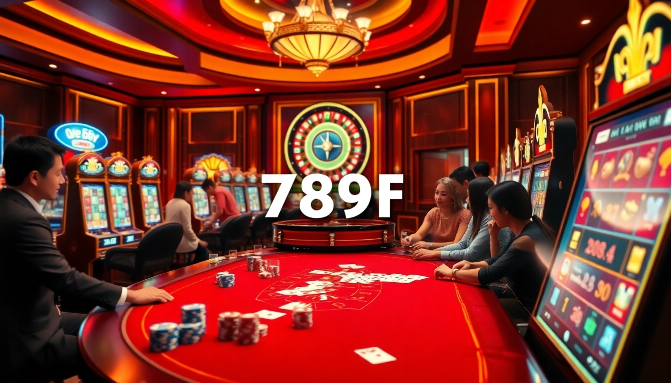Engaging players strategizing at a casino table in 789f, surrounded by immersive gaming elements.