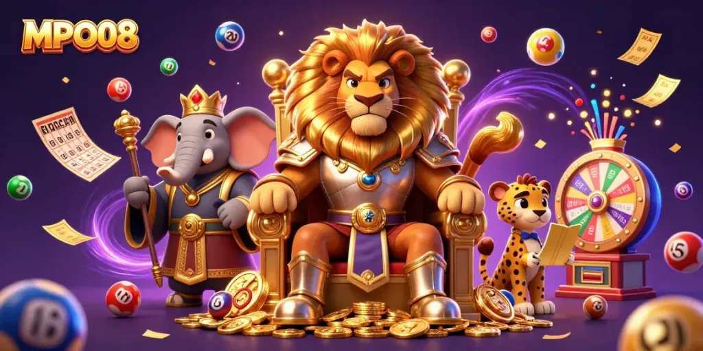 MPO08 offers thrilling slot gaming sessions with golden coins and vibrant prize elements enhancing the excitement.