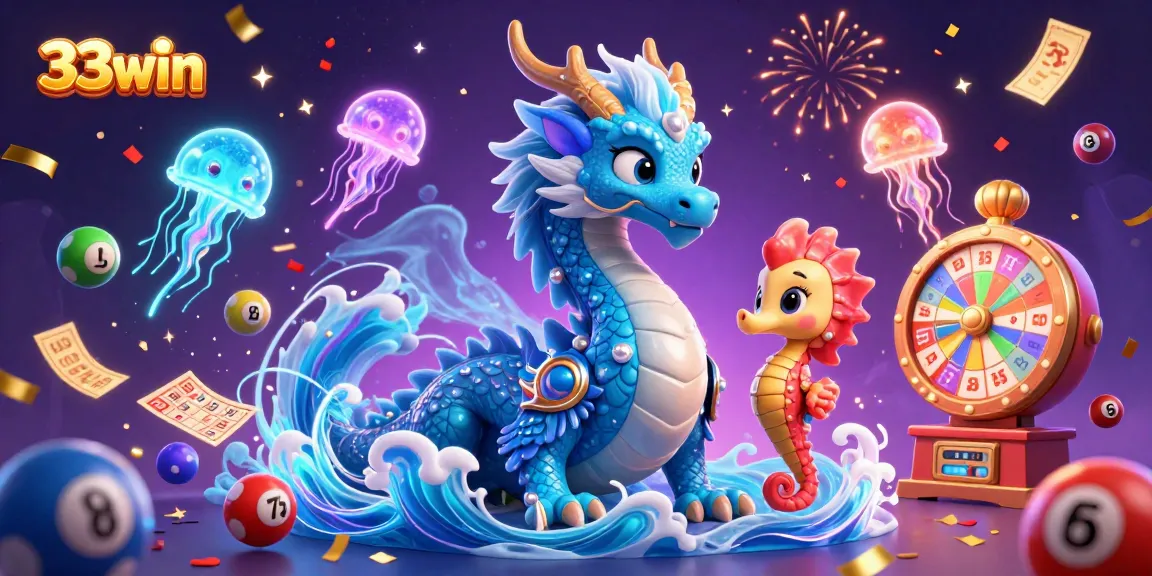 Experience thrilling moments with 33win's vibrant lottery scene, featuring a magical underwater world.