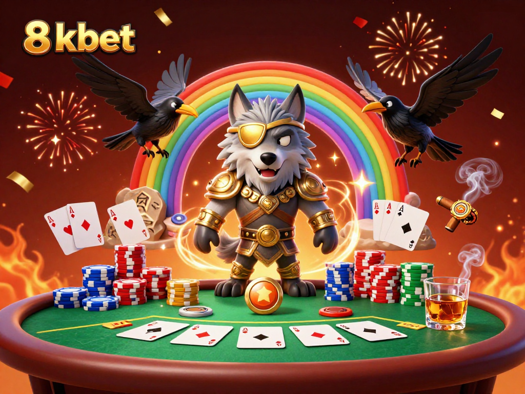 Experience thrilling gaming with 8xbet, featuring a captivating 3D Norse scene and casino elements.