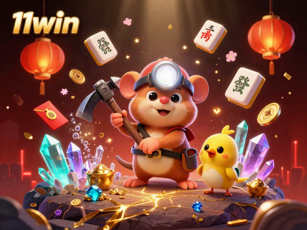 Experience the thrill of gaming at 11win, featuring vibrant casino themes and characters.