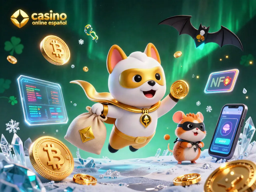 Disfruta de juegos en un casino online español mientras el perro superhéroe vuela cargando monedas de oro.