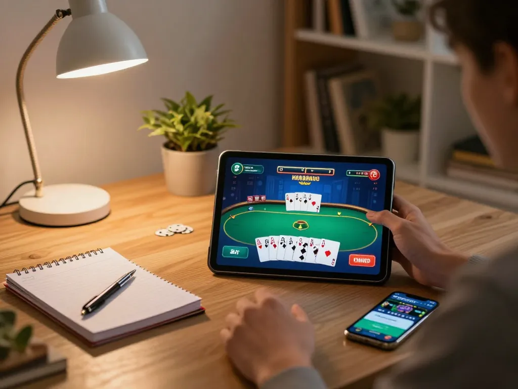 Tham gia cá cược trực tuyến tại nhà qua Liên kết 12bet với giao diện trò chơi poker sống động.
