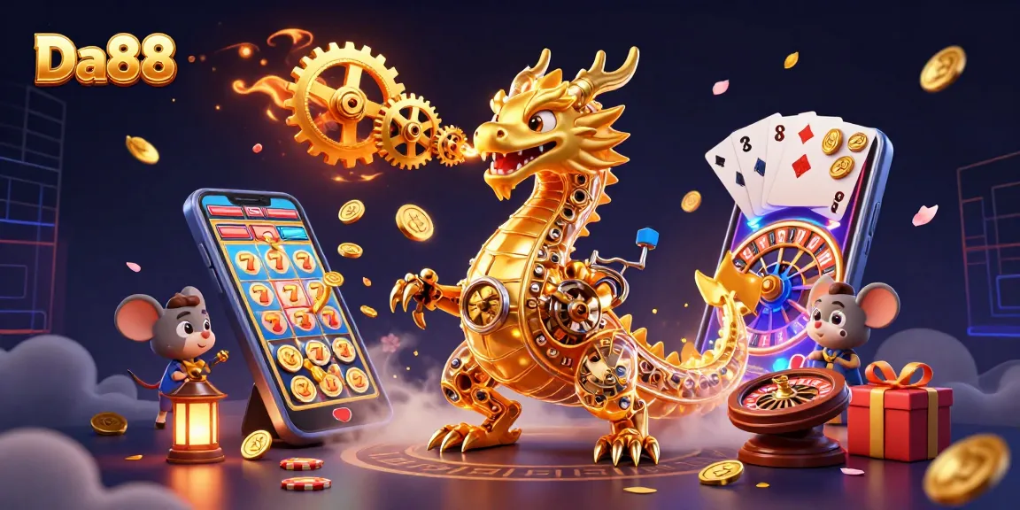 Engage with Da88's immersive slot gaming experience featuring dynamic characters and vibrant elements.