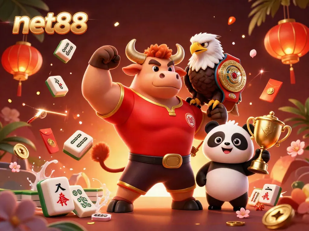 Players enjoy engaging gameplay at net88's vibrant online casino with thrilling characters and decorations.