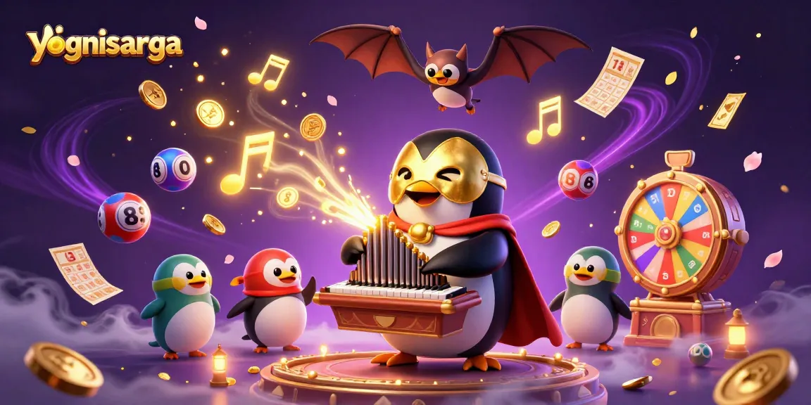 Experience the thrill of yognisarga with a whimsical 3D casino scene full of dynamic game elements.