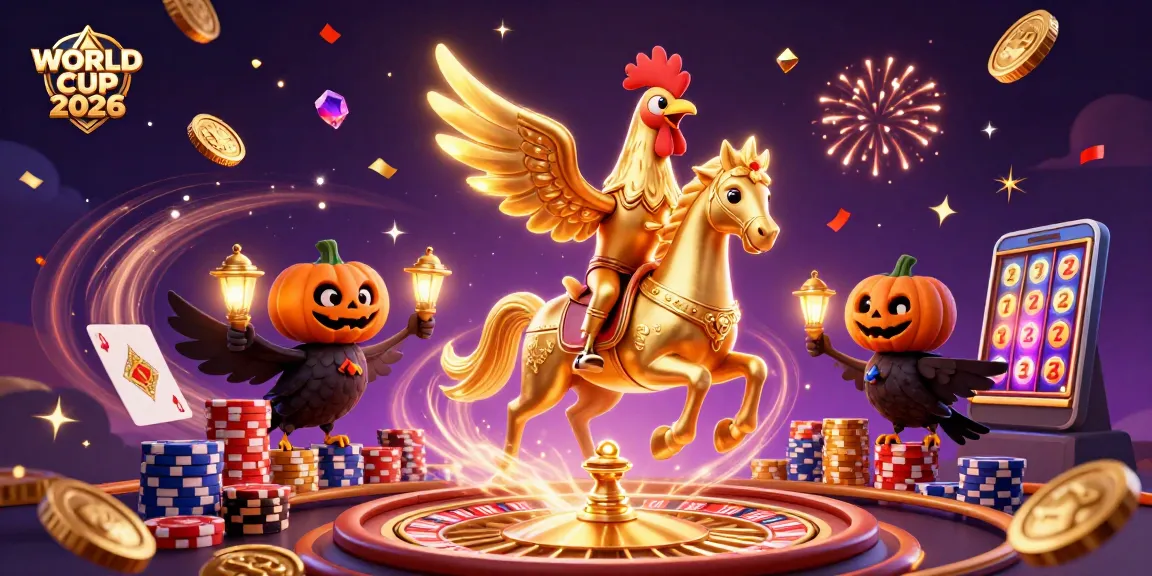 Wagering excitement at WORLD CUP 2026 casino event with stacked poker chips and slot reels