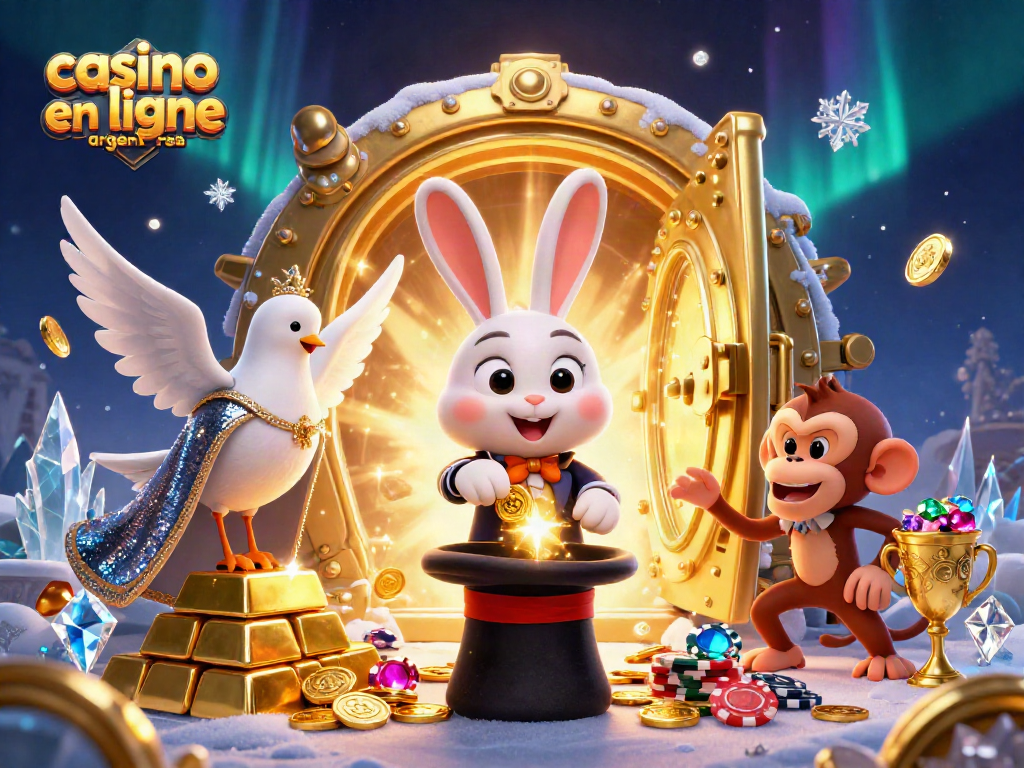 Découvrez l'univers du casino en ligne argent réel avec un magicien, une colombe et un singe volé.